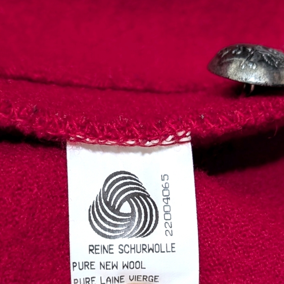 GEIGER Collections Boiled Wool Jacket | Red | Made in Austria | Size 38 - Picture 9 of 9